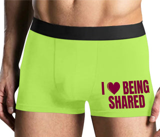 I Love Being Shared - Yellow Boxer Brief