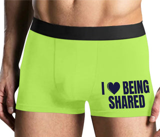 I Love Being Shared - Yellow Boxer Brief
