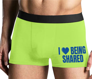 I Love Being Shared - Yellow Boxer Brief