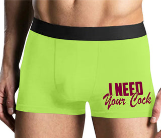 I Need Your Cock - Yellow Boxer Brief
