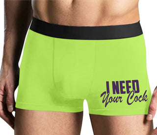 I Need Your Cock - Yellow Boxer Brief