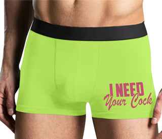 I Need Your Cock - Yellow Boxer Brief