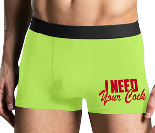 I Need Your Cock - Yellow Boxer Brief