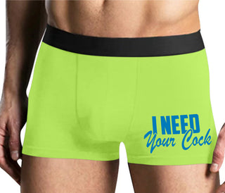 I Need Your Cock - Yellow Boxer Brief