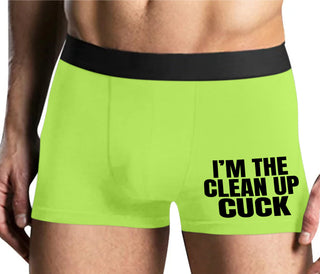 I'm The Clean Up Cuck - Yellow Boxer Brief