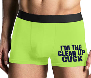 I'm The Clean Up Cuck - Yellow Boxer Brief