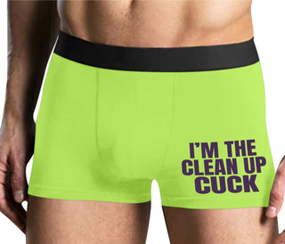 I'm The Clean Up Cuck - Yellow Boxer Brief
