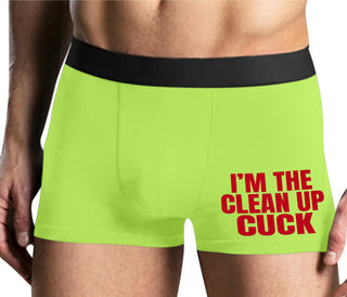 I'm The Clean Up Cuck - Yellow Boxer Brief