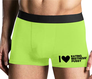 I Love Eating Mistress's Pussy - Yellow Boxer Brief
