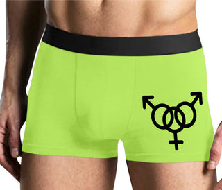 MMF Threesome - Yellow Boxer Brief