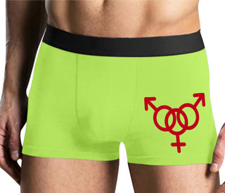 MMF Threesome - Yellow Boxer Brief