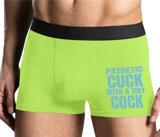 Pathetic Cuck With A Tiny Cock - Yellow Boxer Brief