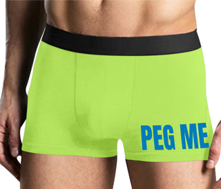 Peg Me - Bold Logo - Yellow Boxer Brief