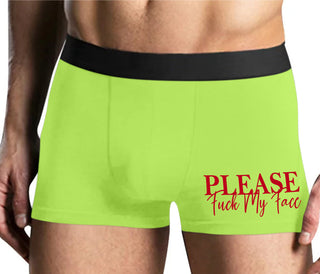 Please Fuck My Face - Yellow Boxer Brief