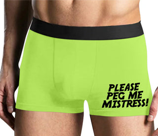 Please Peg Me Mistress - Yellow Boxer Brief