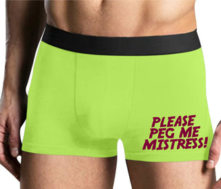 Please Peg Me Mistress - Yellow Boxer Brief