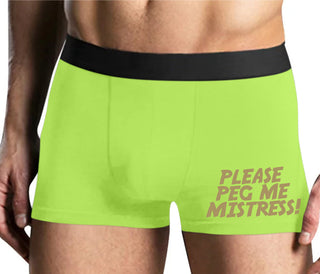 Please Peg Me Mistress - Yellow Boxer Brief