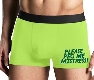 Please Peg Me Mistress - Yellow Boxer Brief