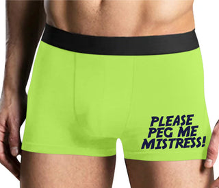 Please Peg Me Mistress - Yellow Boxer Brief