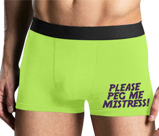 Please Peg Me Mistress - Yellow Boxer Brief