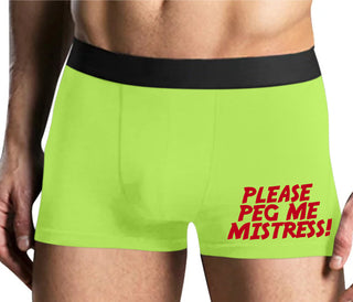 Please Peg Me Mistress - Yellow Boxer Brief