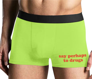 Say Perhaps To Drugs - Yellow Boxer Brief