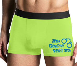 Sir Please Cuff Me - Yellow Boxer Brief