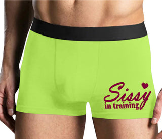Sissy In Training - Yellow Boxer Brief