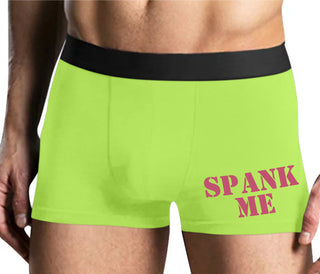 Spank Me. Stencil Design - Yellow Boxer Brief