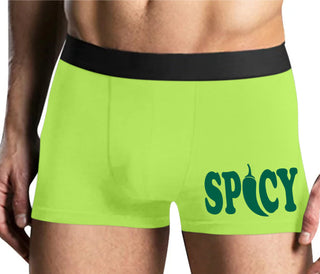 Spicy - Cute Pepper Logo - Yellow Boxer Brief