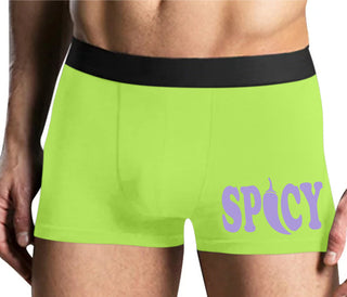 Spicy - Cute Pepper Logo - Yellow Boxer Brief