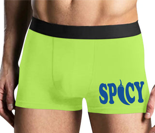 Spicy - Cute Pepper Logo - Yellow Boxer Brief