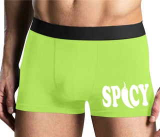Spicy - Cute Pepper Logo - Yellow Boxer Brief