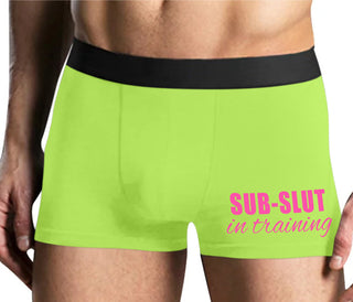 Sub Slut In Training - Yellow Boxer Brief