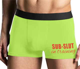Sub Slut In Training - Yellow Boxer Brief