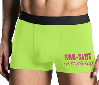 Sub Slut In Training - Yellow Boxer Brief