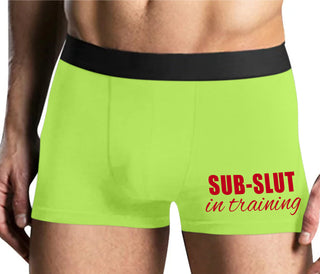 Sub Slut In Training - Yellow Boxer Brief