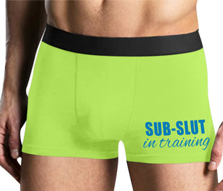 Sub Slut In Training - Yellow Boxer Brief