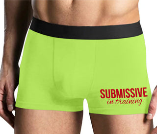 Submissive In Training - Yellow Boxer Brief