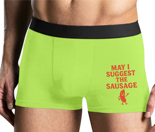 I Suggest The Sausage - Yellow Boxer Brief