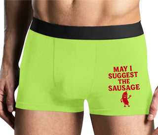 I Suggest The Sausage - Yellow Boxer Brief