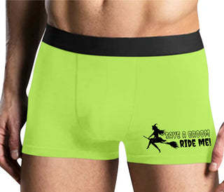 Save A Broom - Ride Me - Witch - Yellow Boxer Brief
