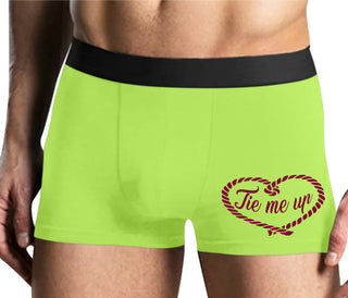 Tie Me Up - Cute Rope Design - Yellow Boxer Brief