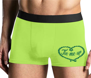 Tie Me Up - Cute Rope Design - Yellow Boxer Brief