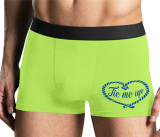 Tie Me Up - Cute Rope Design - Yellow Boxer Brief