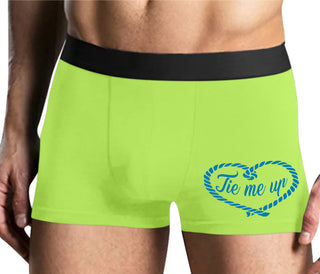 Tie Me Up - Cute Rope Design - Yellow Boxer Brief
