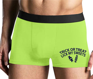 Trick Or Treat Lick My Sweets - Yellow Boxer Brief