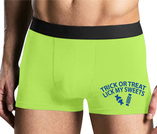 Trick Or Treat Lick My Sweets - Yellow Boxer Brief