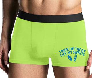 Trick Or Treat Lick My Sweets - Yellow Boxer Brief