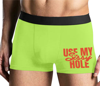 Use My Sissy Hole - Yellow Boxer Brief